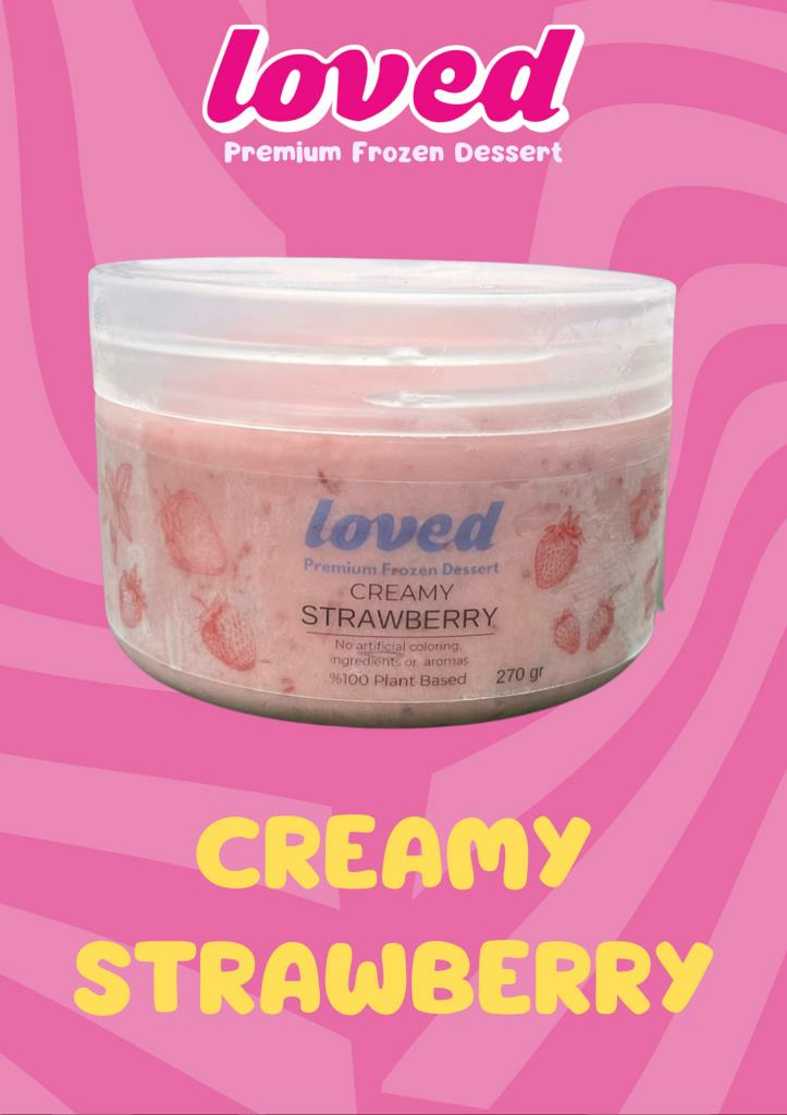 Loved Organik Çilekli Vegan Dondurma 270 g  (SADECE BEŞİKTAŞ, ŞİŞLİ, BEYOĞLU İLÇELERİNE)
