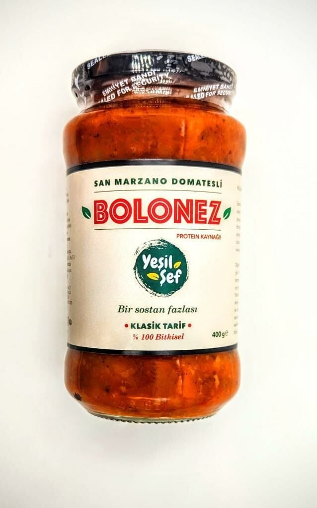 Yeşil Şef San Marzano Domatesli Bolonez Sos ( YokEt Kıymalı Bitkisel Sos)  400 g