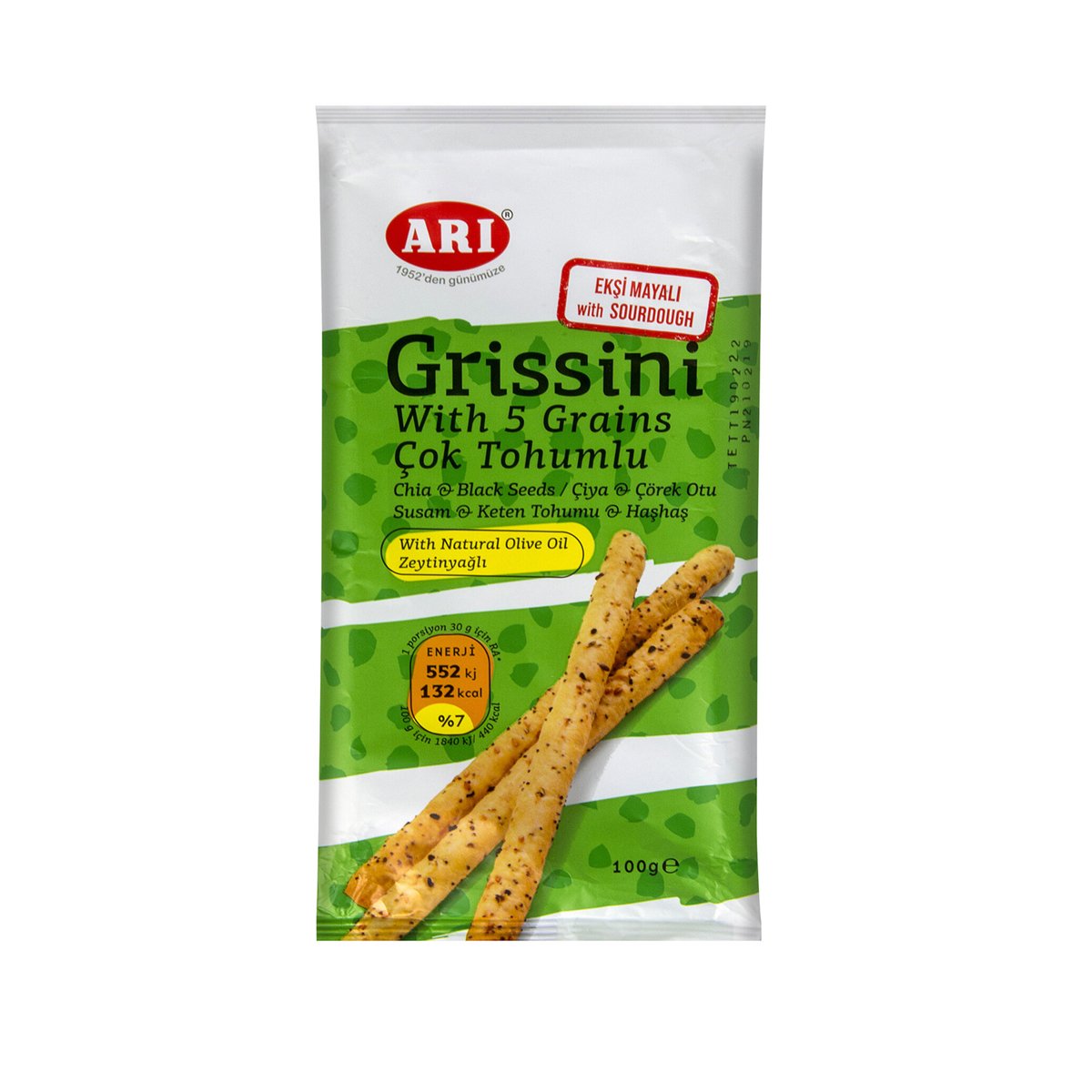 Arı Çok Tohumlu Ekşi Mayalı Grissini 100 g