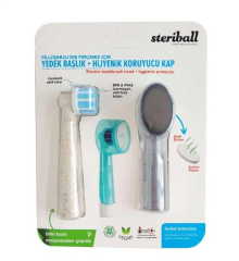 Steriball Pilli Veya Şajlı Diş Fırçaları İçin Yedek Başlık Ve Hijyenik Koruyucu Kapak