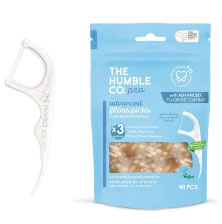 The Humble Co Pro Advanced Floss Picks Kürdan Diş İpi 40 Adet
