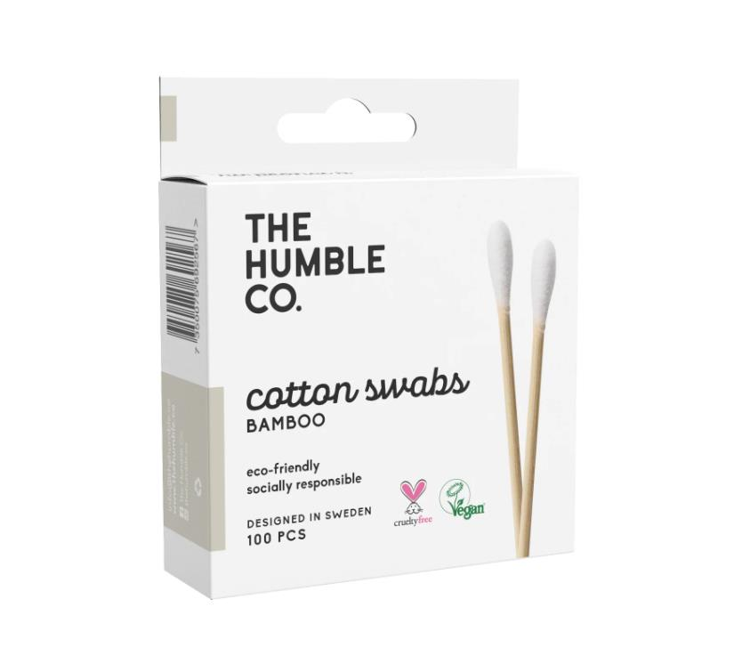 The Humble Co Bambu Kulak Temizleme Pamuğu 100 Adet Beyaz