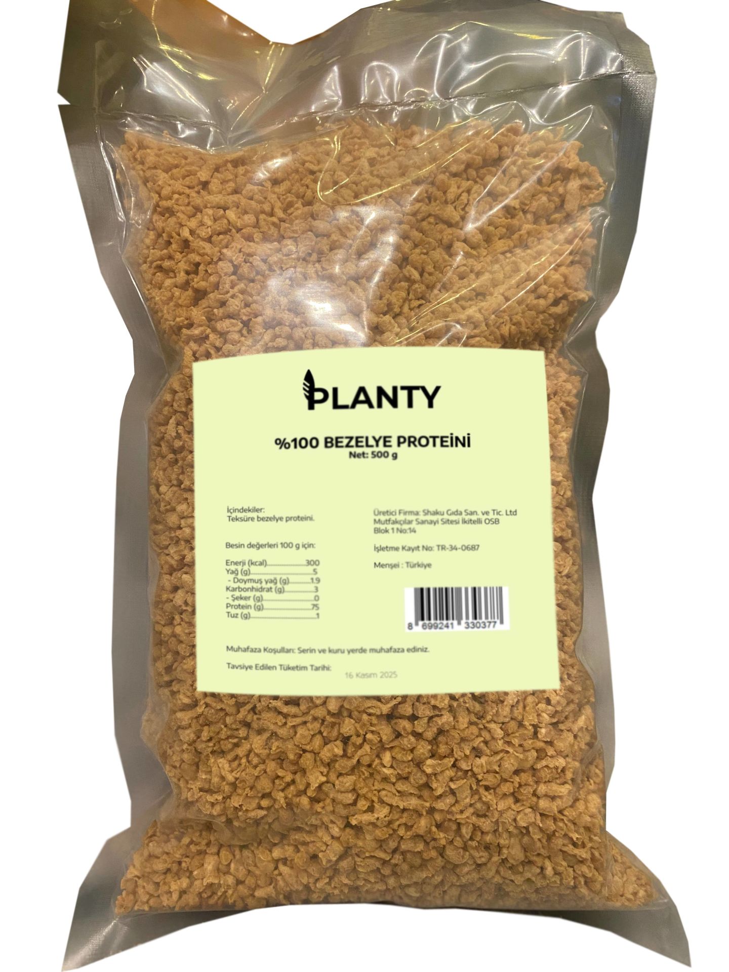 Planty Bezelye Proteini Granül 500 g