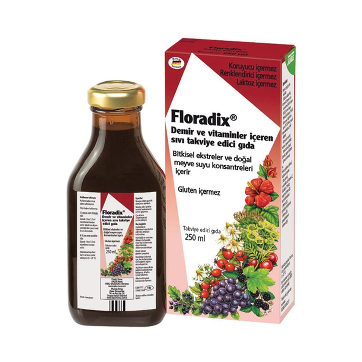 Floradix Demir ve Vitaminler İçeren Sıvı Takviye Edici Gıda 250 ml