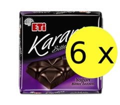 Eti Karam Bitter %70 Kakaolu Bitter Çikolata 60 g x 6 Adet