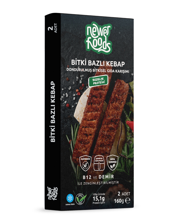 Newer Foods Bitki Bazlı Kebap 160 g (HIZLI TESLİMAT* veya SOĞUK GÖNDERİM** ile)