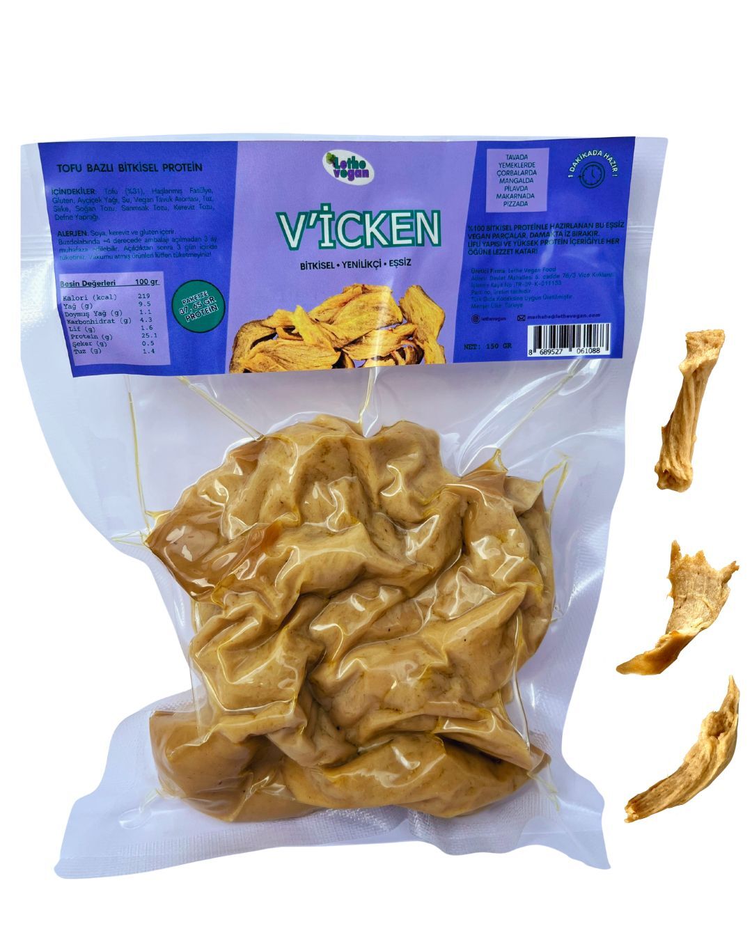 Lethe Vicken Vegan Tavuk Parçaları 150 g
