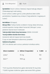 Venatura Çinko & Bakır 60 Kapsül