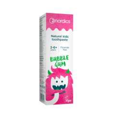 Nordics Florürsüz Doğal Çocuk Diş Macunu (2-6 Yaş) Ciklet aromalı 50 ml