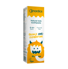 Nordics Florürsüz Doğal Çocuk Diş Macunu (0-4 Yaş) Portakal Mandalina 50 ml