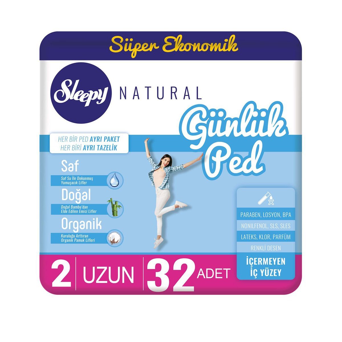 Sleepy Günlük Ped Uzun 32 Adet