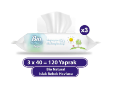 Sleepy Natural Yenidoğan Islak Pamuklu Havlu 3x40 Adet