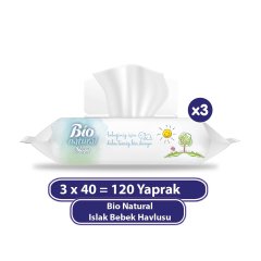 Sleepy Bio Natural Islak Havlu 40 Adet