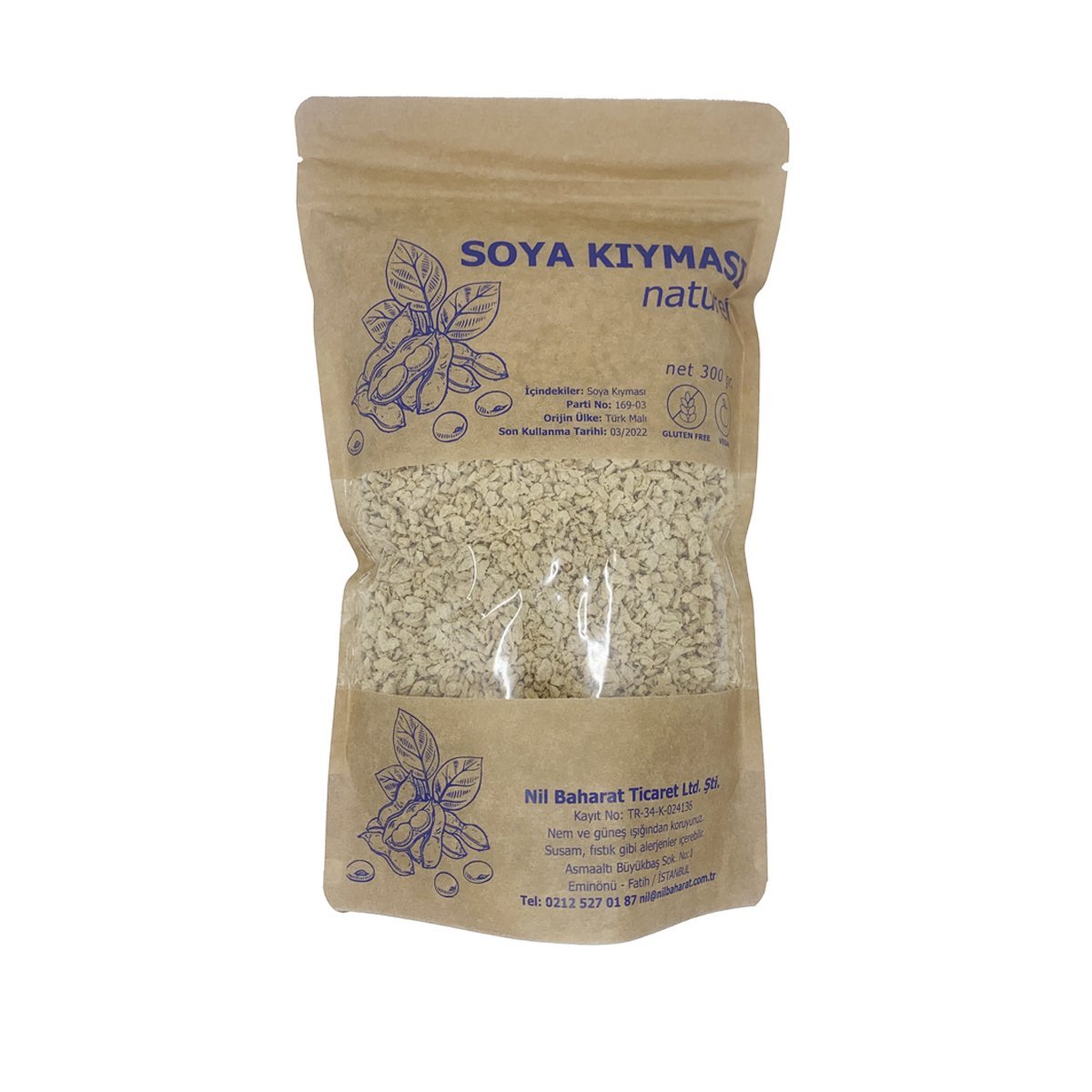 Nil Baharat Soya Kıyması Naturel 300 g