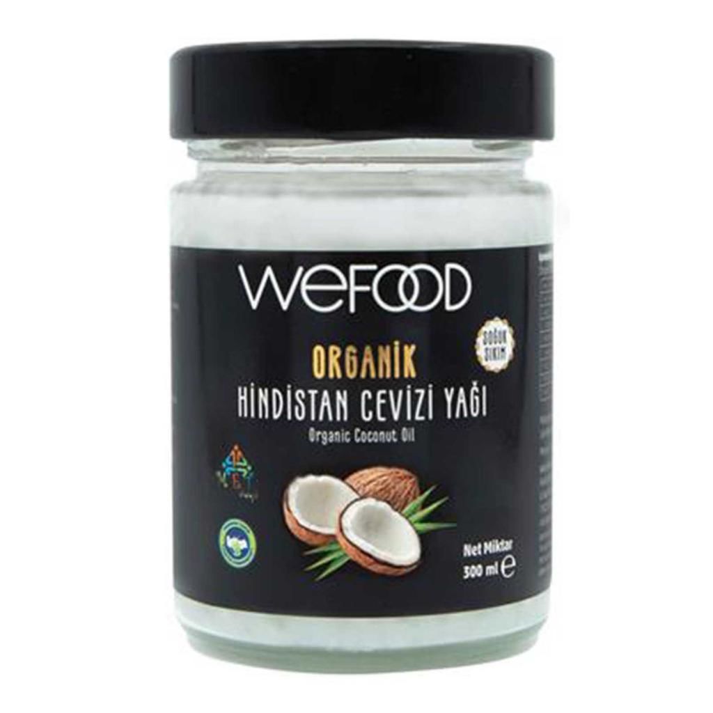 Wefood Organik Hindistan Cevizi Yağı 300 ml (Soğuk Sıkım)
