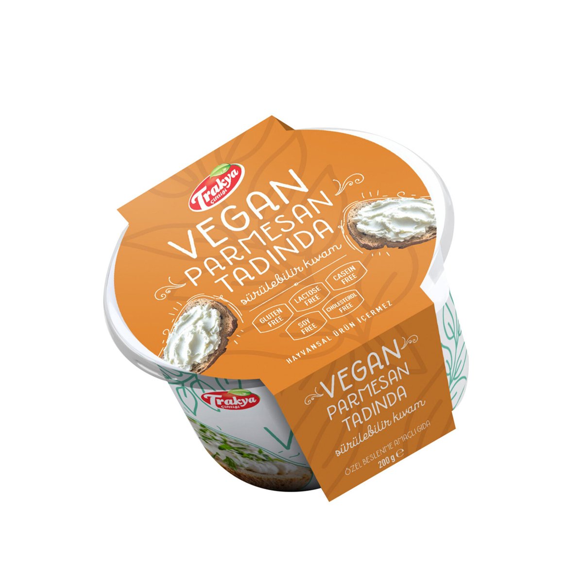 Trakya Çiftliği Vegan Peynir Parmesan Tadında Sürülebilir Kıvam 200 g