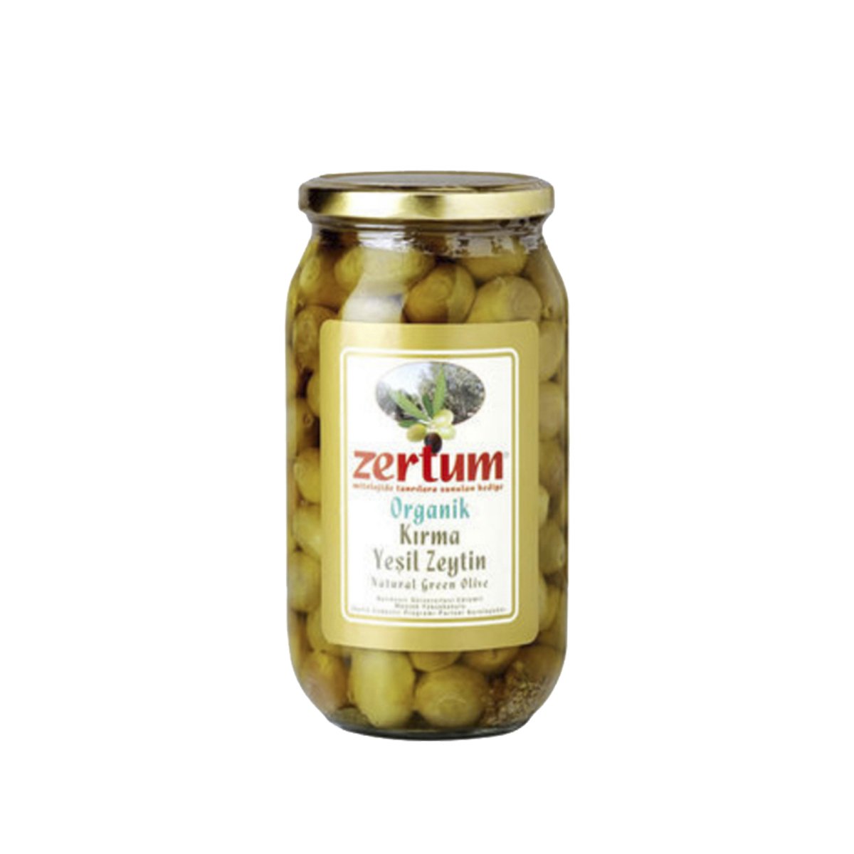 Zertum Organik Kırma Yeşil Zeytin 475 g