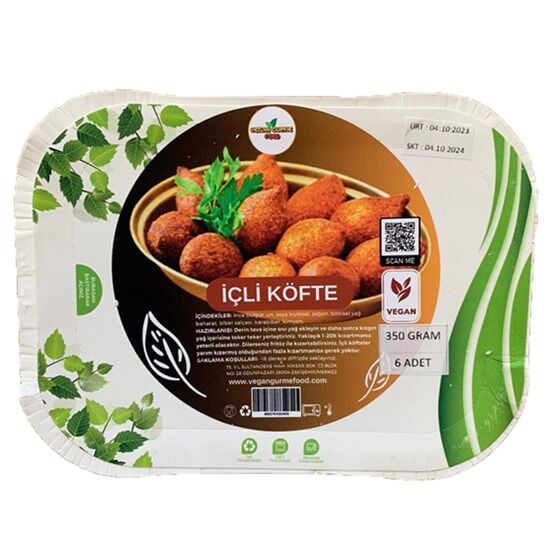 Vegan Gurme Food İçli Köfte 350 g / 6 Adet  + Jel Buz Aküsü
