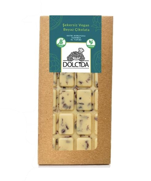 Dolcida Şekersiz Vegan Beyaz Çikolata 100 g