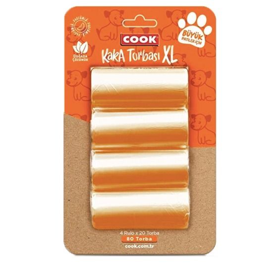 Cook Kaka Torbası Yedeği 4'lü Rulo XL
