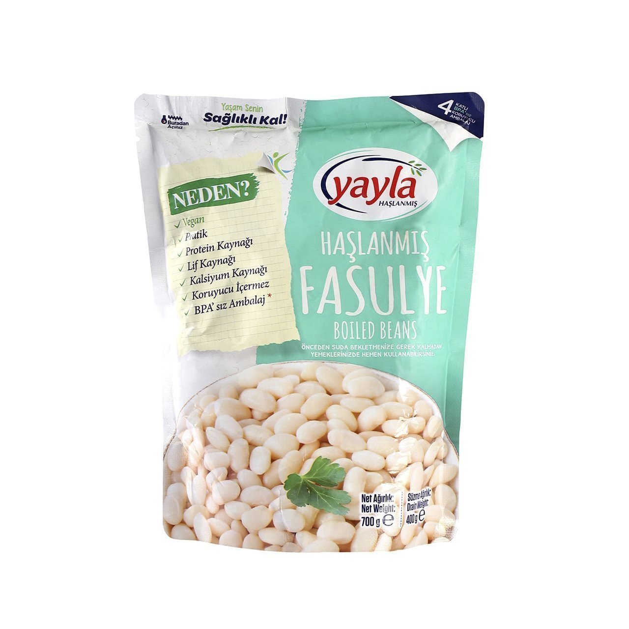 Yayla Haşlanmış Fasulye 700 g