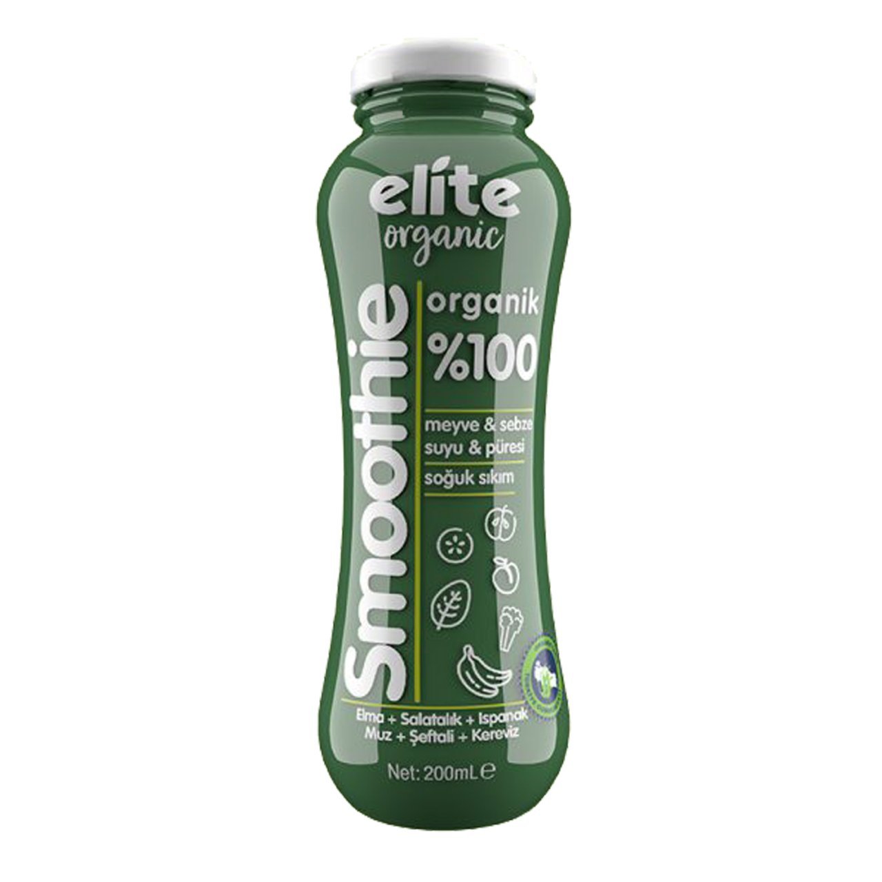 Elite Organik Yeşil Muzlu Salatalıklı Smoothie 200 ml