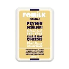 Fomilk Sarı Blok Cheddar Tadında Vegan Peynir 250 g + Jel Buz Aküsü
