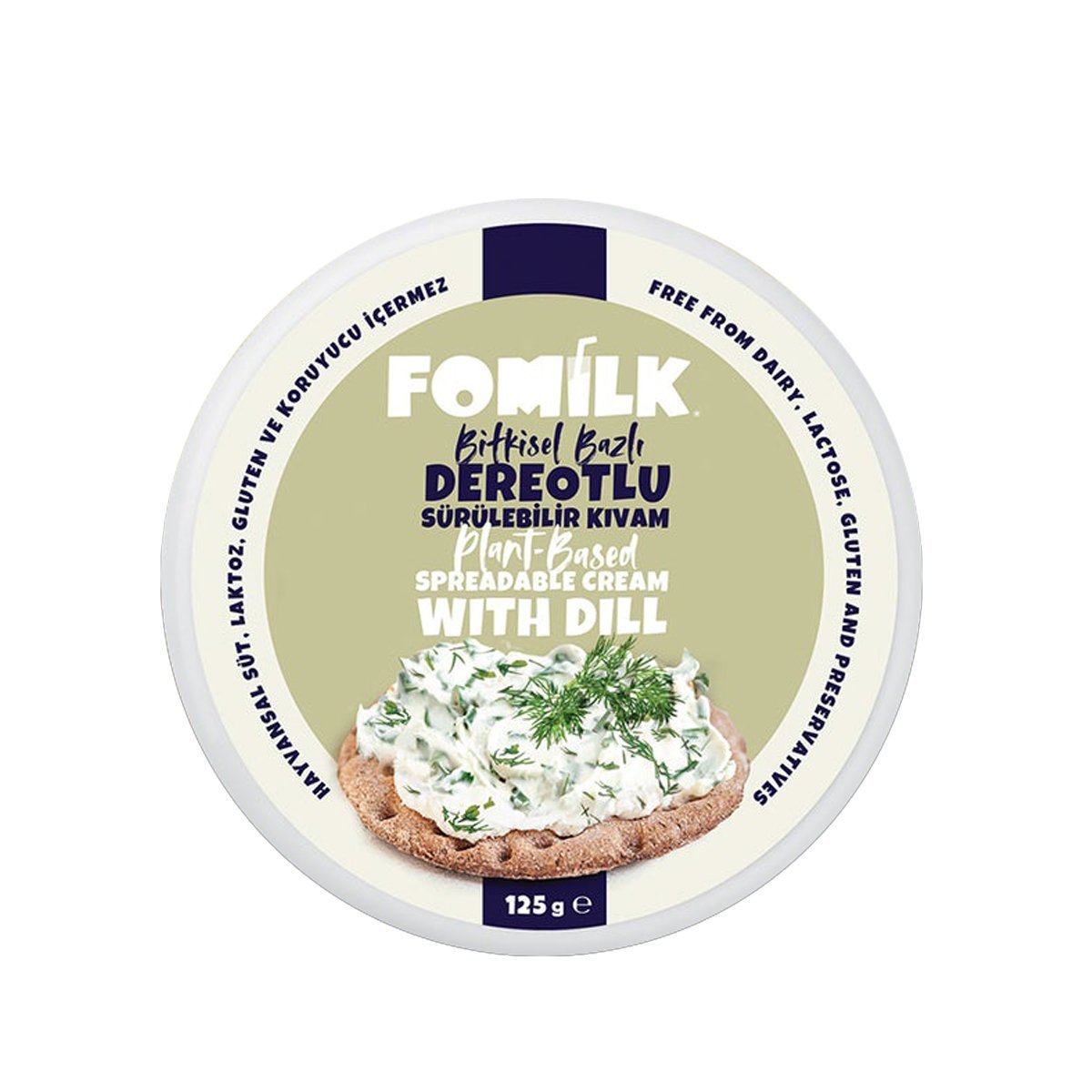 Fomilk Vegan Peynir Dereotlu Sürülebilir Kıvam 125 g + Jel Buz Aküsü