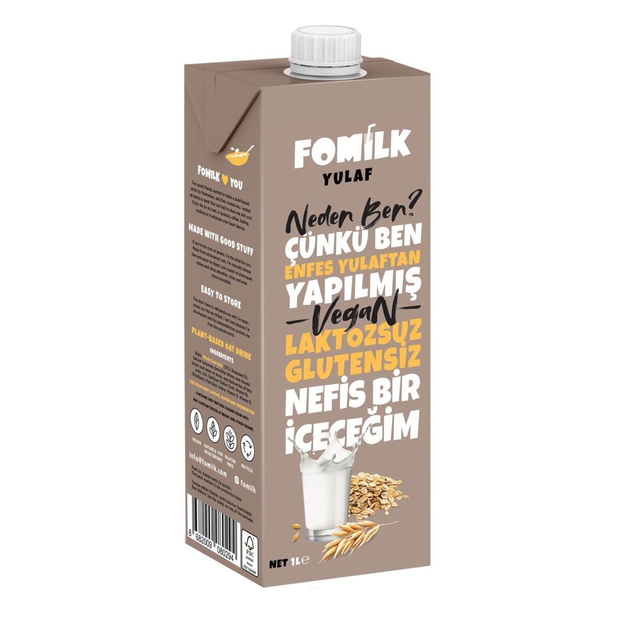Fomilk Yulaf Sütü 1Lt