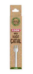 Cook Kağıt Çatal 8'li %100 Doğal