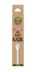 Cook Kağıt Kaşık 8'li %100 Doğal